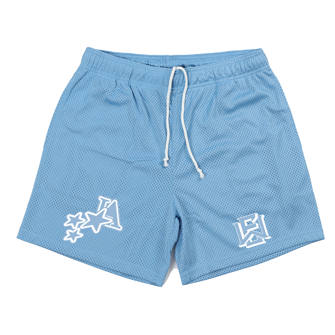 LA BLUE MESH SHORTS