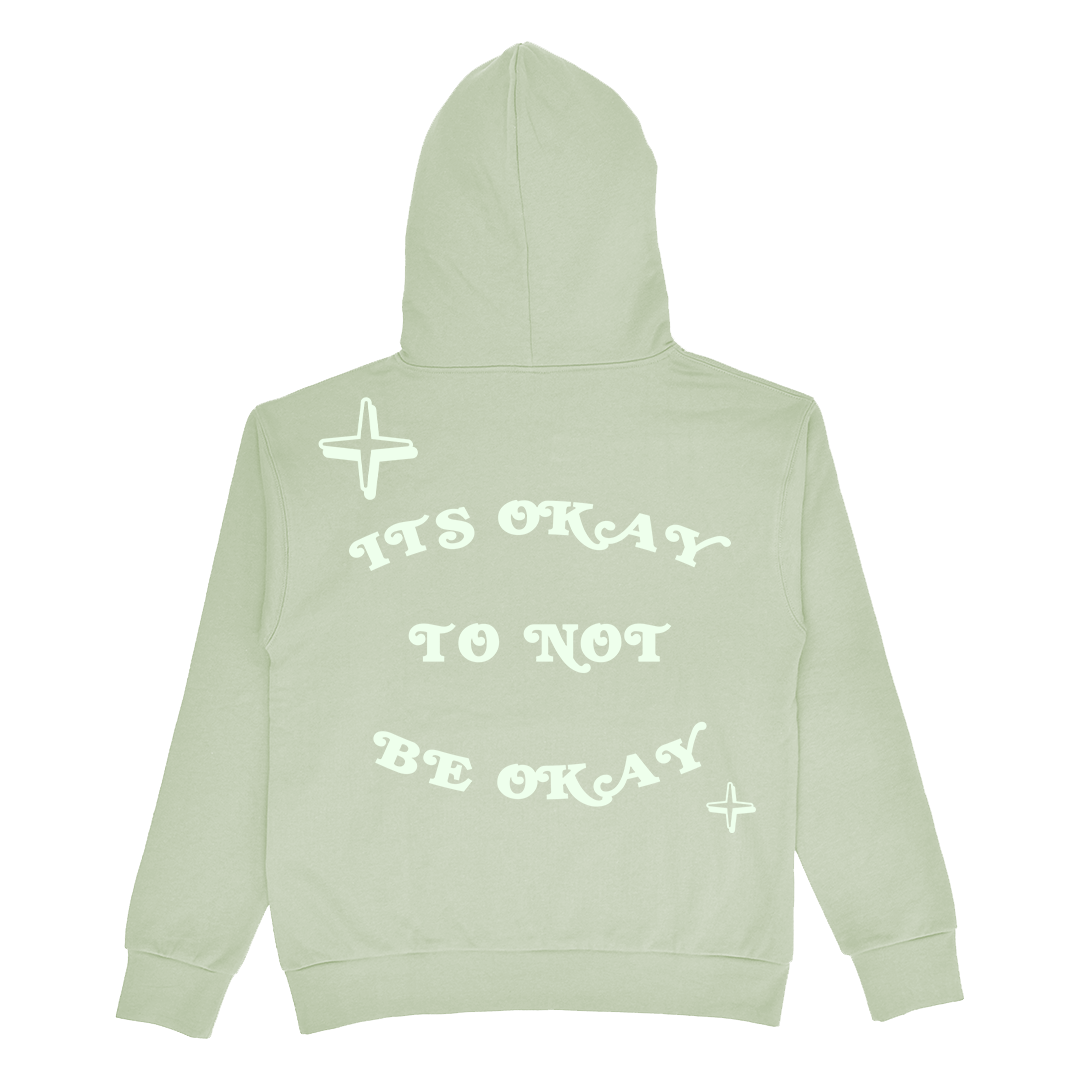 "Its Okay To Not Be Okay" Stars Hoodie (Pistachio)