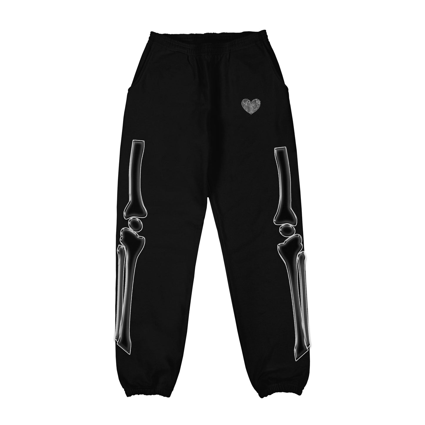 Emotionless Skeleton Hearts Baggy Sweatpants