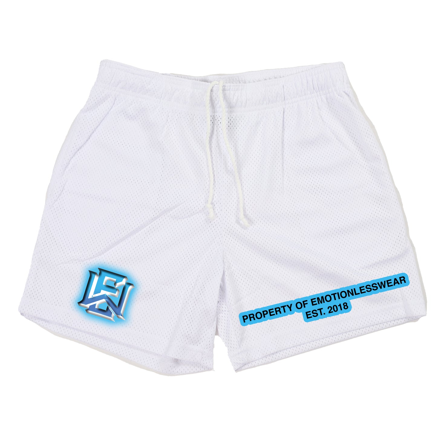 "EW PROPERTY" Mesh Shorts (White)