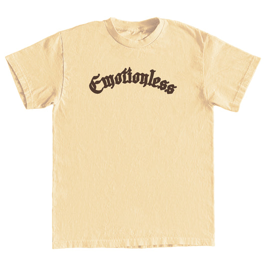"EMOTIONLESS" Heavyweight T-Shirt Khaki